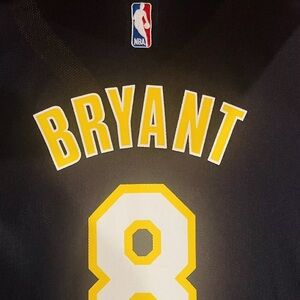 Kobe Bryant #8 Jersey Reebok Authentic Black/Gold Size X Large